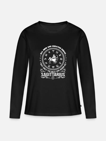 Sternzeichen Schütze - Frauen Premium Bio Langarmshirt - Schwarz