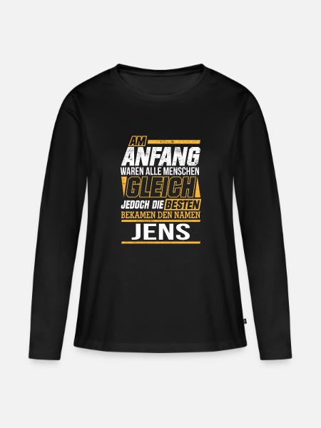 JENS - Die Besten - Frauen Premium Bio Langarmshirt - Schwarz