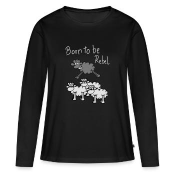 rebel sheep - Women's Premium Organic Long Sleeve Shirt - black - Front - Julia (174cm)