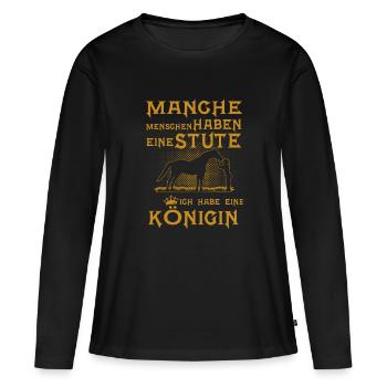 Stute / Pferdeliebe - Frauen Premium Bio Langarmshirt - Schwarz - Vorne - Julia (174cm)