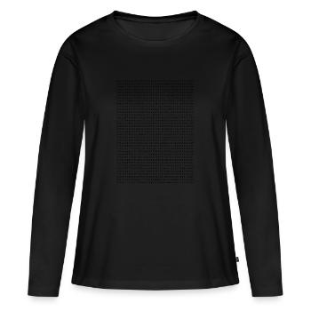 pi - T-shirt manches longues Premium bio Femme - noir - Devant - Julia (174cm)