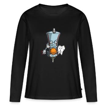 Le dentifrice protège la dent de la sucette - T-shirt manches longues Premium bio Femme - noir - Devant - Julia (174cm)