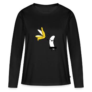 Nackte Banane - Frauen Premium Bio Langarmshirt - Schwarz - Vorne - Julia (174cm)
