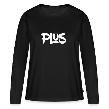 Plus - T-shirt manches longues Premium bio Femme - noir - Devant - Julia (174cm)
