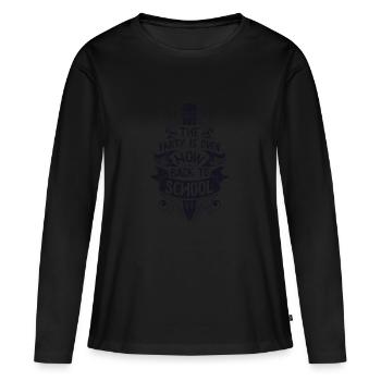 Back To School - Women's Premium Organic Long Sleeve Shirt - black - Front - Julia (174cm)