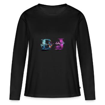DJ Music Deejay - Frauen Premium Bio Langarmshirt - Schwarz - Vorne - Julia (174cm)