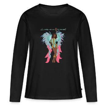 Femme danseuse samba - T-shirt manches longues Premium bio Femme - noir - Devant - Julia (174cm)