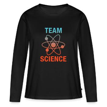 Team Science - Women's Premium Organic Long Sleeve Shirt - black - Front - Julia (174cm)