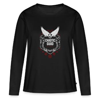 Chaotic Good Black Alignment Series - T-shirt manches longues Premium bio Femme - noir - Devant - Julia (174cm)
