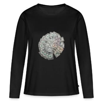 Argent argent - T-shirt manches longues Premium bio Femme - noir - Devant - Julia (174cm)