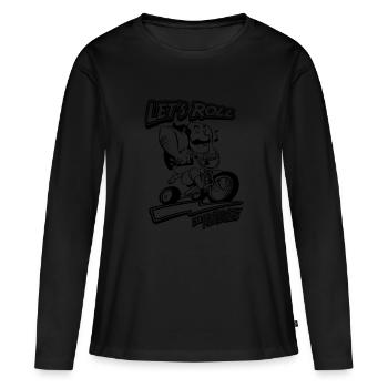 GANGSTER RIDING CYCLE - T-shirt manches longues Premium bio Femme - noir - Devant - Julia (174cm)