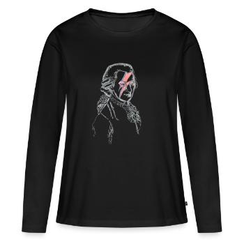 Rock me Amadeus Mozart - Frauen Premium Bio Langarmshirt - Schwarz - Vorne - Julia (174cm)