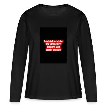 Zitat - Frauen Premium Bio Langarmshirt - Schwarz - Vorne - Julia (174cm)
