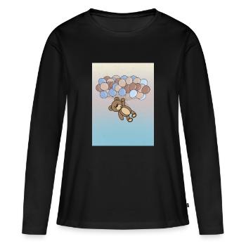 Bébé - T-shirt manches longues Premium bio Femme - noir - Devant - Julia (174cm)