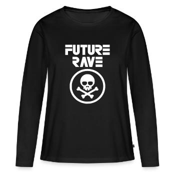 Future rave - T-shirt manches longues Premium bio Femme - noir - Devant - Julia (174cm)