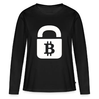 Bitcoin block - Women's Premium Organic Long Sleeve Shirt - black - Front - Julia (174cm)