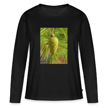 Pin d’Alep aussi Pin de Jérusalem Alep-Kiefer - T-shirt manches longues Premium bio Femme - noir - Devant - Julia (174cm)
