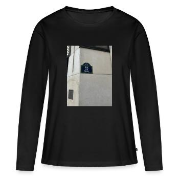 IMG 0491 - T-shirt manches longues Premium bio Femme - noir - Devant - Julia (174cm)