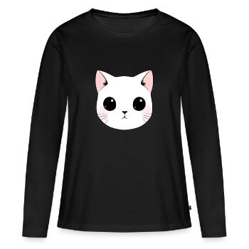 cute cat #3 - Women's Premium Organic Long Sleeve Shirt - black - Front - Julia (174cm)