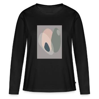 Affiche Geo Abst 2 - T-shirt manches longues Premium bio Femme - noir - Devant - Julia (174cm)