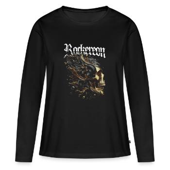 Majesté en fusion - T-shirt manches longues Premium bio Femme - noir - Devant - Julia (174cm)