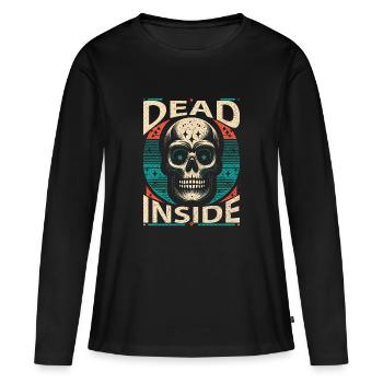 Dead Inside - Silence de l’âme - T-shirt manches longues Premium bio Femme - noir - Devant - Julia (174cm)