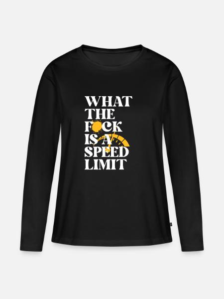 Auto - Frauen Premium Bio Langarmshirt - Schwarz