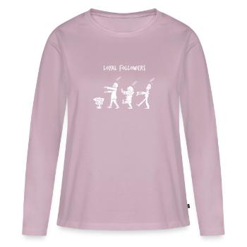 Treue Follower - Frauen Premium Bio Langarmshirt - Altrosa - Vorne - Julia (174cm)