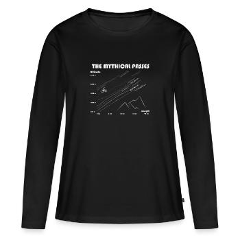 Die mythischen Pässe - Frauen Premium Bio Langarmshirt - Schwarz - Vorne - Julia (174cm)
