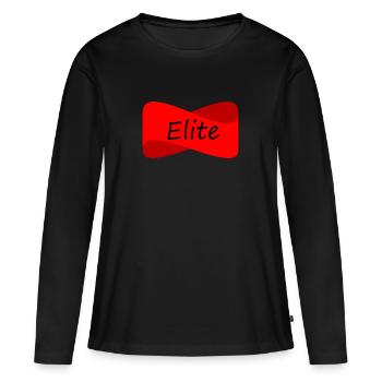 élite - T-shirt manches longues Premium bio Femme - noir - Devant - Julia (174cm)