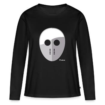 Masque Jason TS-oak - T-shirt manches longues Premium bio Femme - noir - Devant - Julia (174cm)