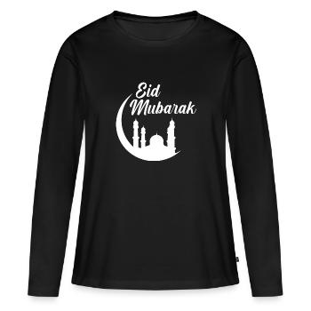 Aïd Moubarak Islam Musulman Ramadan Moubarak Cadeau - T-shirt manches longues Premium bio Femme - noir - Devant - Julia (174cm)