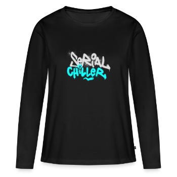 Série Chiller - T-shirt manches longues Premium bio Femme - noir - Devant - Julia (174cm)