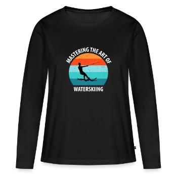Water skis, water skis, water skiers - Women's Premium Organic Long Sleeve Shirt - black - Front - Julia (174cm)