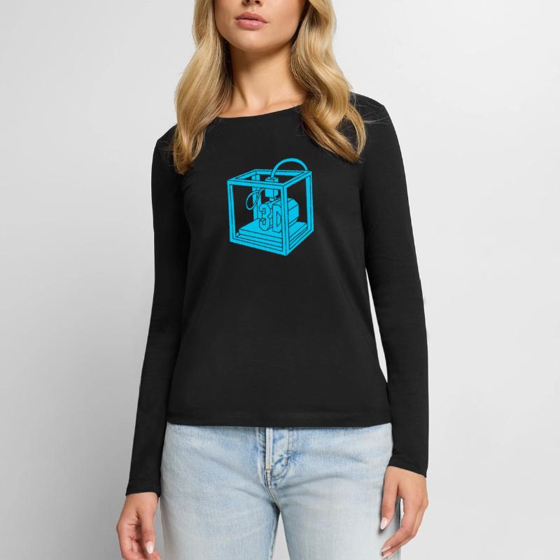 Impression 3D Impression Prototype T-shirt manches longues Premium bio Femme
