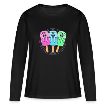 Pool Party - Frauen Premium Bio Langarmshirt - Schwarz - Vorne - Julia (174cm)