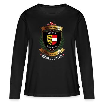 Kärnten - Frauen Premium Bio Langarmshirt - Schwarz - Vorne - Julia (174cm)
