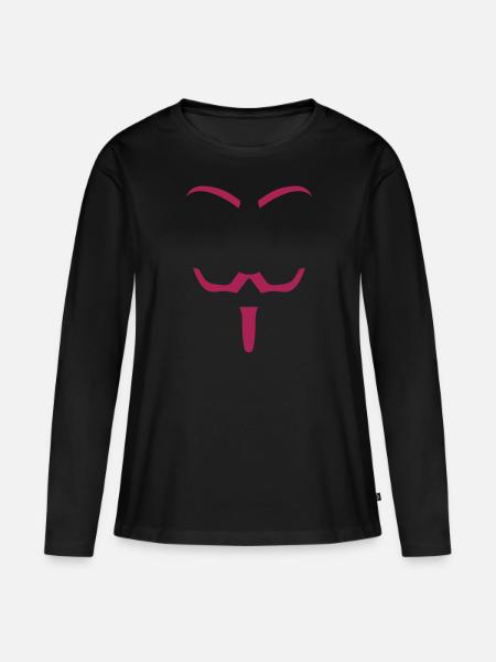 Guy Fawkes - Abstract - Frauen Premium Bio Langarmshirt - Schwarz