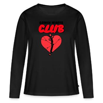 Broken Heart - Frauen Premium Bio Langarmshirt - Schwarz - Vorne - Julia (174cm)