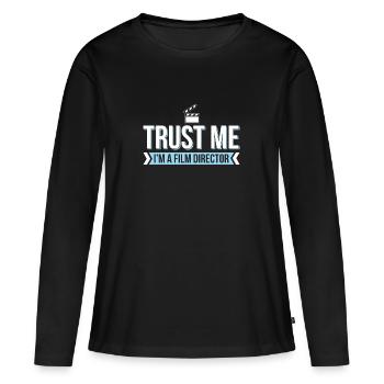 Cinéma Cinéma Soirée Passion - T-shirt manches longues Premium bio Femme - noir - Devant - Julia (174cm)