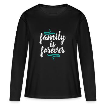 Cohésion famille famille - T-shirt manches longues Premium bio Femme - noir - Devant - Julia (174cm)
