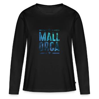 Majorque - T-shirt manches longues Premium bio Femme - noir - Devant - Julia (174cm)