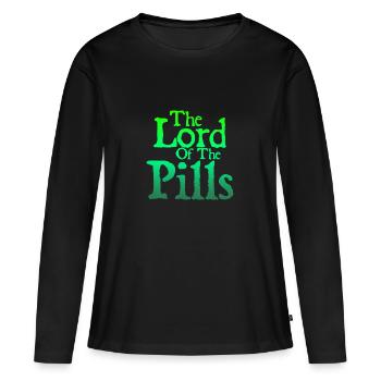 Seigneur des pilules - T-shirt manches longues Premium bio Femme - noir - Devant - Julia (174cm)