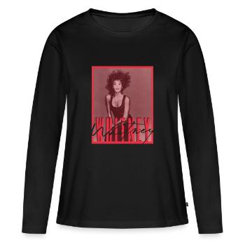 Whitney Houston Photo avec Autographe et Nom - T-shirt manches longues Premium bio Femme - noir - Devant - Julia (174cm)