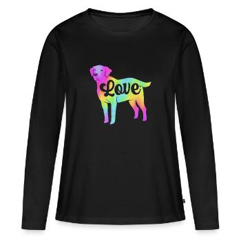 Retriever de la baie de Chesapeake - T-shirt manches longues Premium bio Femme - noir - Devant - Julia (174cm)