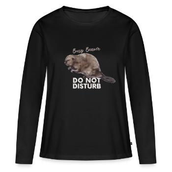 Busy Beaver - Frauen Premium Bio Langarmshirt - Schwarz - Vorne - Julia (174cm)