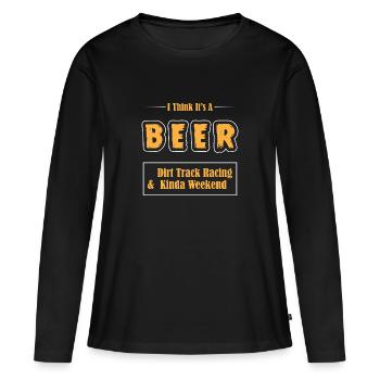 Course sur piste de terre battue - T-shirt manches longues Premium bio Femme - noir - Devant - Julia (174cm)
