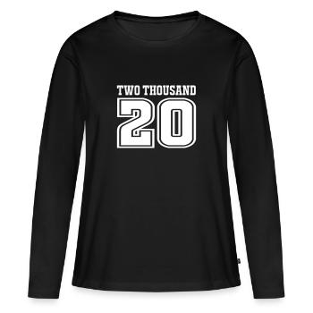 2020 - T-shirt manches longues Premium bio Femme - noir - Devant - Julia (174cm)