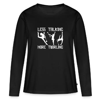 Bâton Twirling Staff Jonglage Gymnastik mit Stab - Frauen Premium Bio Langarmshirt - Schwarz - Vorne - Julia (174cm)