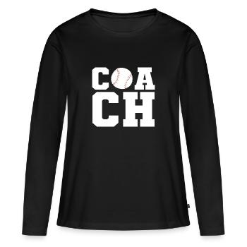 Softball Joueur Softball Entraîneur - T-shirt manches longues Premium bio Femme - noir - Devant - Julia (174cm)